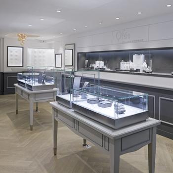 Professional modern shop counter design for jewelry display