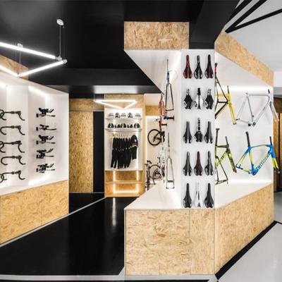 Customized bike display stand and bike accessories rack for bike shop