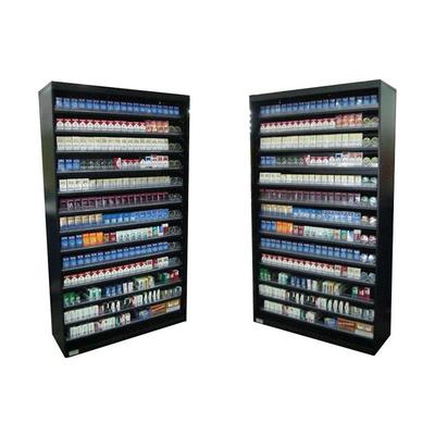 Customized metal cigarette display shelves for sale