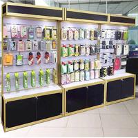 Wall mounted display stand for mobile accessories with light