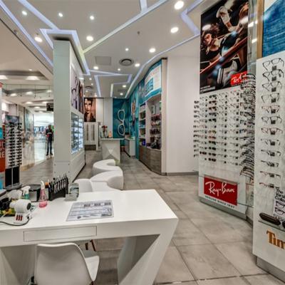 Customized sunglass display stand for sunglasses shop interior design