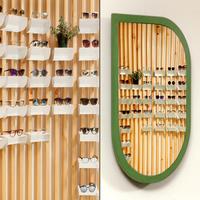 Fashionable attractive optional shop interior design for eyeglasses display counter sale