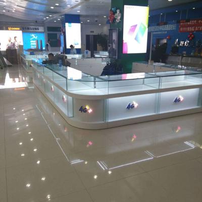 Customized mobile phone display counter for mobile phone shop decoration