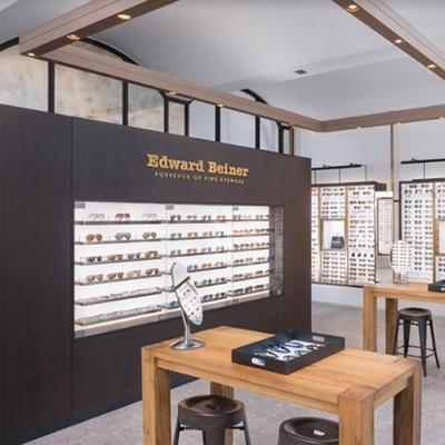 Factory customized eyeglass display counter for optical shop interior design