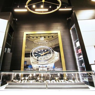 Factory customized watch glass display cabinet for watch shop interior design