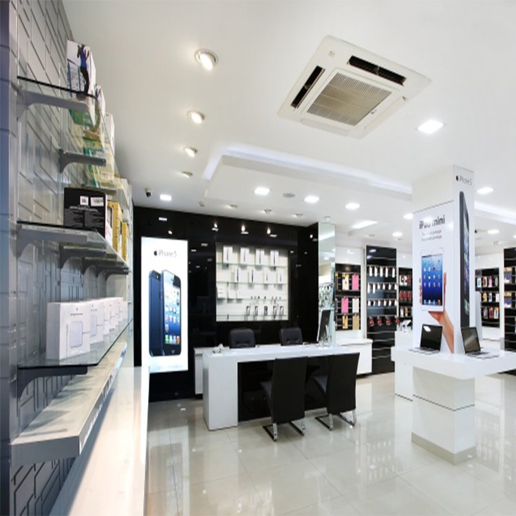 Professional modern popular mobile phone shop decoration with custom